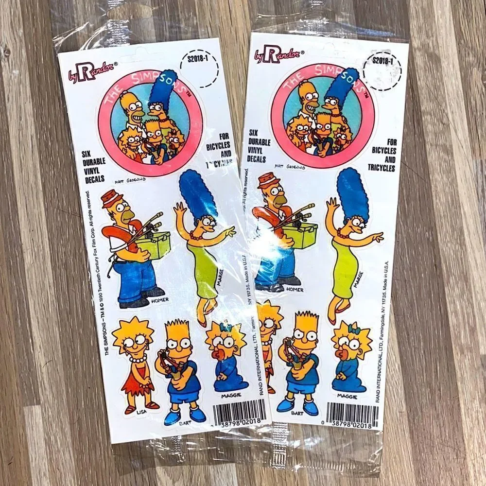 The simpsons vintage stickers Nostalgia 90s USA real vintage cartoon stickers